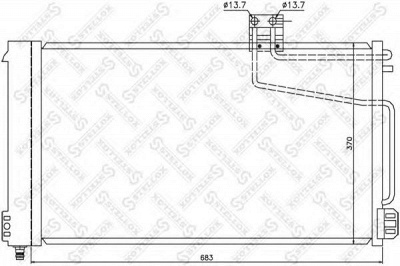 STELLOX 1045124sx -  Конденсатор, кондиционер
