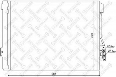 STELLOX 1045132sx -  Конденсатор, кондиционер