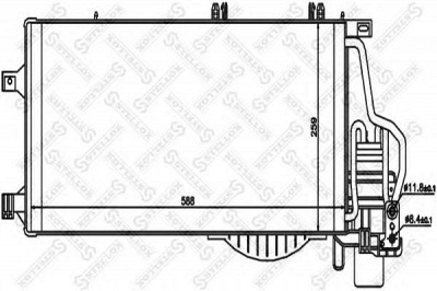 STELLOX 1045141sx -  Конденсатор, кондиционер