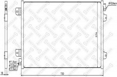 STELLOX 1045149sx -  Конденсатор, кондиционер
