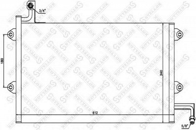 STELLOX 1045161sx -  Конденсатор, кондиционер
