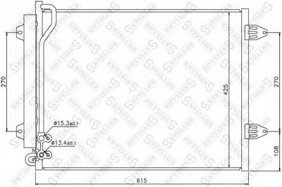 STELLOX 1045163sx -  Конденсатор, кондиционер