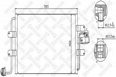 STELLOX 1045165sx -  Конденсатор, кондиционер