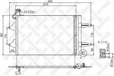 STELLOX 1045166sx -  Конденсатор, кондиционер