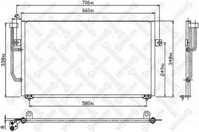 STELLOX 1045169sx -  Конденсатор, кондиционер