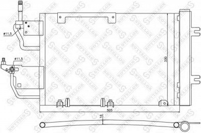 STELLOX 1045173sx -  Конденсатор, кондиционер