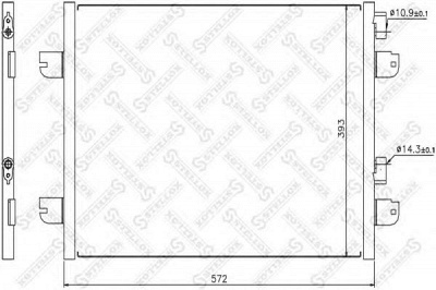 STELLOX 1045174sx -  Конденсатор, кондиционер