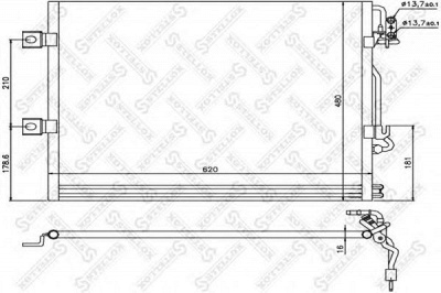 STELLOX 1045191sx -  Конденсатор, кондиционер