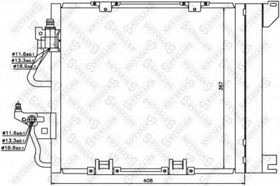 STELLOX 1045195sx -  Конденсатор, кондиционер