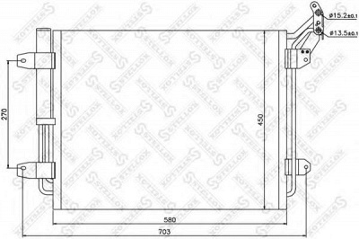 STELLOX 1045198sx -  Конденсатор, кондиционер
