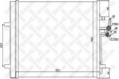 STELLOX 1045207sx -  Конденсатор, кондиционер
