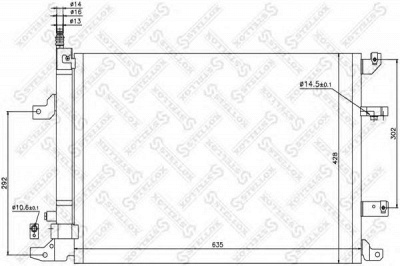 STELLOX 1045214sx -  Конденсатор, кондиционер