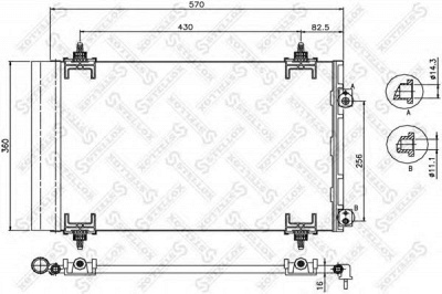 STELLOX 1045222sx -  Конденсатор, кондиционер