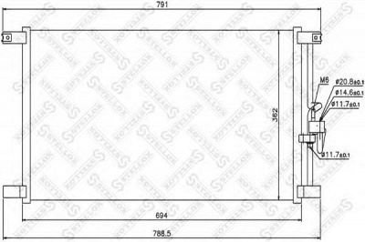 STELLOX 1045284sx -  Конденсатор, кондиционер