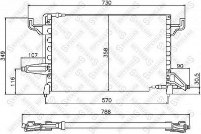 STELLOX 1045288sx -  Конденсатор, кондиционер