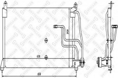 STELLOX 1045296sx -  Конденсатор, кондиционер