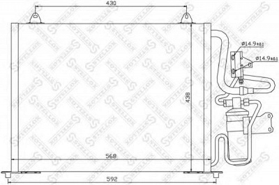 STELLOX 1045309sx -  Конденсатор, кондиционер