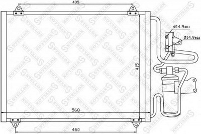 STELLOX 1045320sx -  Конденсатор, кондиционер