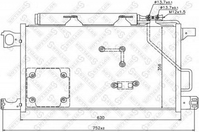 STELLOX 1045345sx -  Конденсатор, кондиционер