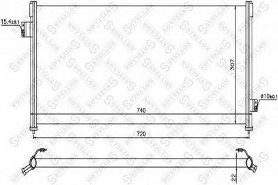 STELLOX 1045359sx -  Конденсатор, кондиционер