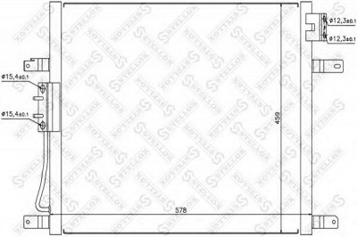 STELLOX 1045378sx -  Конденсатор, кондиционер