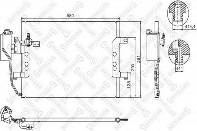 STELLOX 1045463sx -  Конденсатор, кондиционер