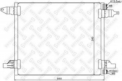 STELLOX 1045466sx -  Конденсатор, кондиционер