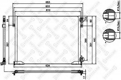 STELLOX 1045479sx -  Конденсатор, кондиционер