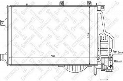 STELLOX 1045488sx -  Конденсатор, кондиционер