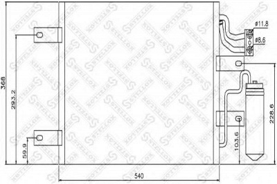STELLOX 1045492sx -  Конденсатор, кондиционер
