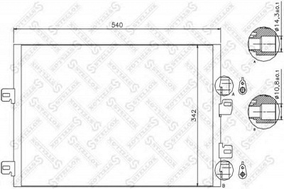 STELLOX 1045509sx -  Конденсатор, кондиционер