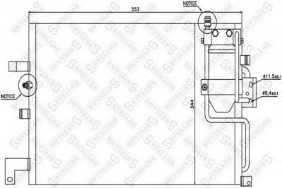 STELLOX 1045512sx -  Конденсатор, кондиционер