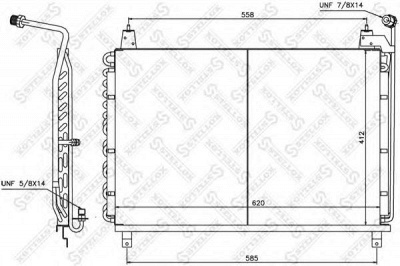STELLOX 1045550sx -  Конденсатор, кондиционер
