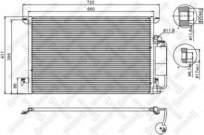 STELLOX 1045554sx -  Конденсатор, кондиционер