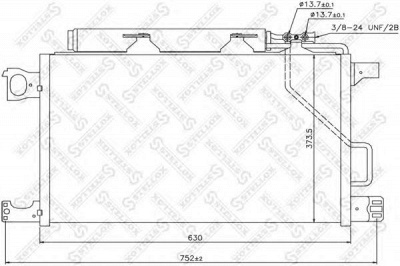 STELLOX 1045577sx -  Конденсатор, кондиционер