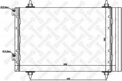 STELLOX 1045618sx -  Конденсатор, кондиционер
