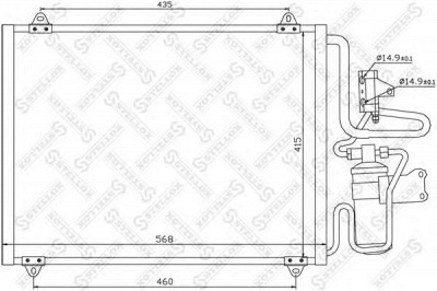 STELLOX 1045633sx -  Конденсатор, кондиционер