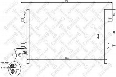 STELLOX 1045639sx -  Конденсатор, кондиционер