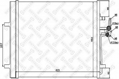 STELLOX 1045656sx -  Конденсатор, кондиционер