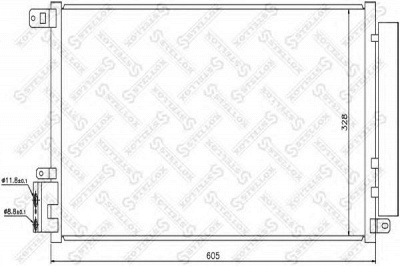 STELLOX 1045658sx -  Конденсатор, кондиционер