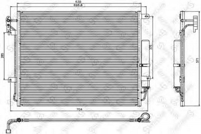 STELLOX 1045660sx -  Конденсатор, кондиционер