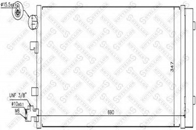 STELLOX 1045673sx -  Конденсатор, кондиционер