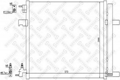 STELLOX 1045686sx -  Конденсатор, кондиционер