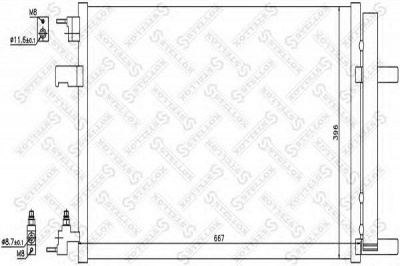 STELLOX 1045688sx -  Конденсатор, кондиционер