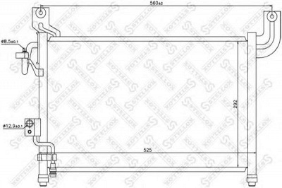 STELLOX 1045689sx -  Конденсатор, кондиционер