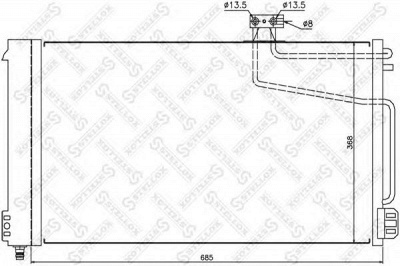 STELLOX 1045691sx -  Конденсатор, кондиционер