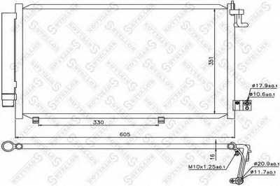 STELLOX 1045697sx -  Конденсатор, кондиционер