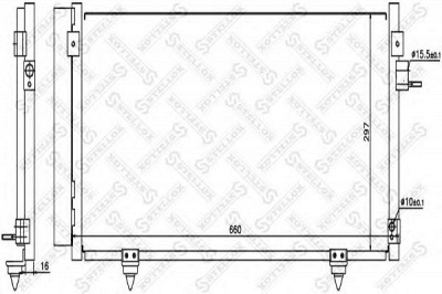 STELLOX 1045718sx -  Конденсатор, кондиционер