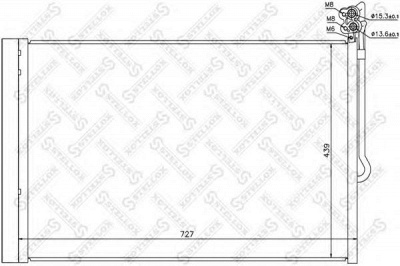 STELLOX 1045736sx -  Конденсатор, кондиционер