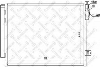 STELLOX 1045738sx -  Конденсатор, кондиционер